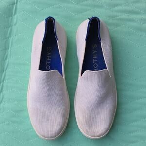 Rothy's Original Slip On Sneaker 7 White Clean Sustainable Recycled Comfort